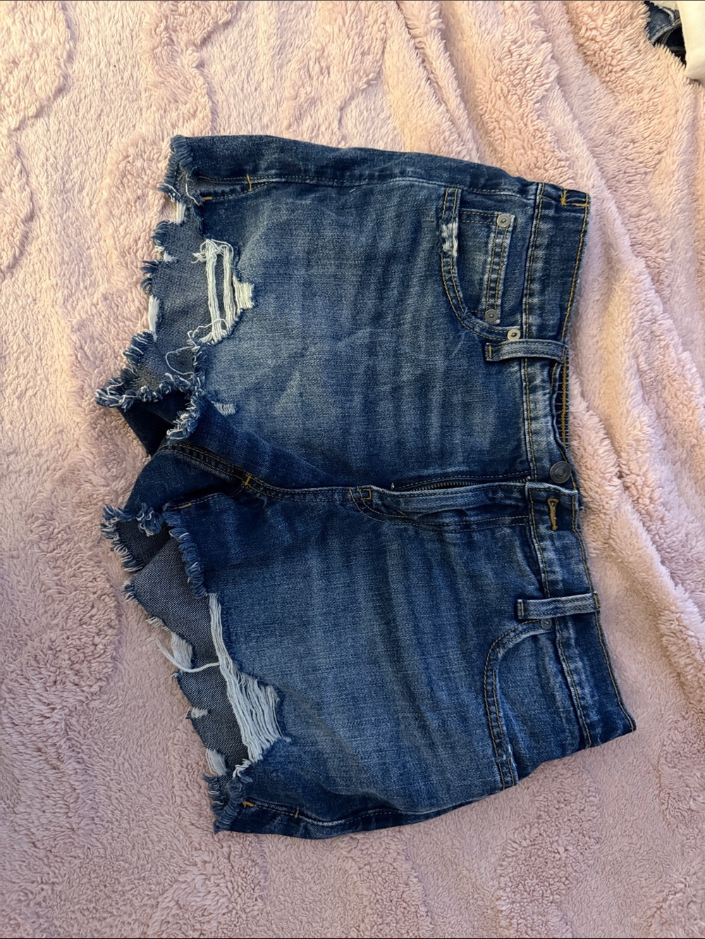Aerie Distressed Dark Blue Denim Women’s Shorts